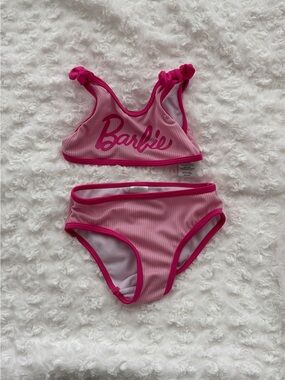 Barbie Pink Ribbed Two-Piece Bikini Set
